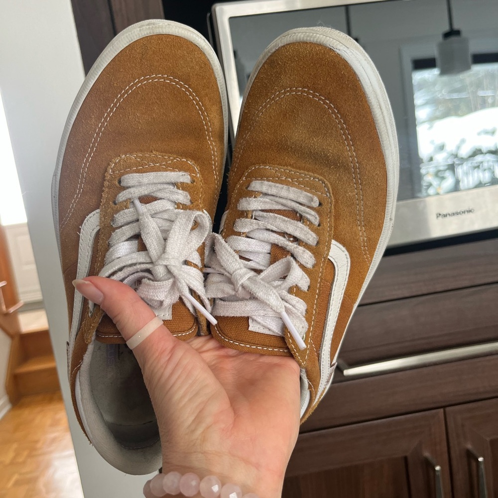 Vans Men's Tan and White Sneakers - Picture 6 of 6